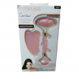Kit Massageador Facial Roller + Gua sha de Resina Rosa