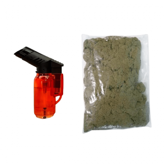 Kit Moxa Lã 50g + Mini Maçarico