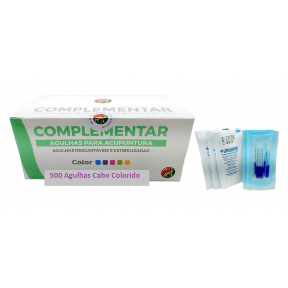 Agulha Sistêmica Color Cabo Plástico Complementar 500 Und Avulsas