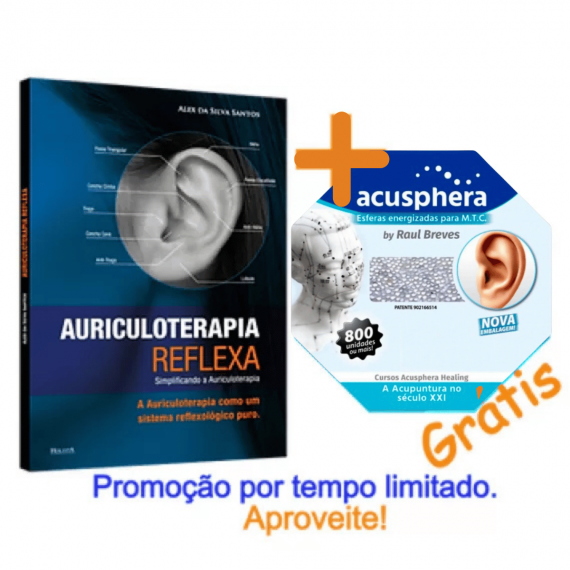 Livro Auriculoterapia Reflexa + Cristal Radiônico Raul Breves