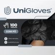 Luva Látex Clássico Black Premium Quality C/ Pó Cx 100 Und - UniGloves
