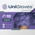 Luva Látex Clássico Purple Premium Quality C/ Pó Cx 100 Und - UniGloves