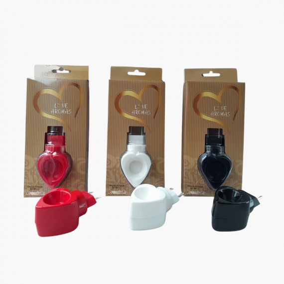 Difusor Elétrico Ambientes Bivolt Formato De Coração Branco
