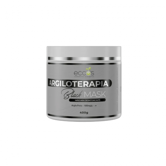Black Mask Máscara  Argila Preta 100% Natural Controle De Oleosidade Acne E Espinhas 400g - Eccos