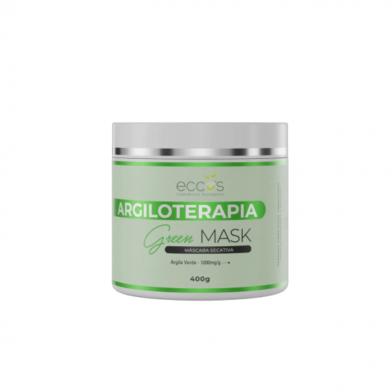 Green Mask Máscara Argila Verde Secativa 100% Natural Pele Oleosa E Acne 400g - Eccos