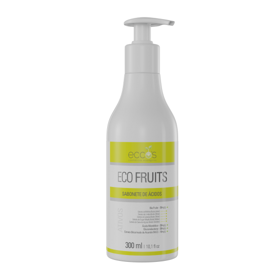 Eco Fruits Sabonete Ácido Facial  Para Clareamento de Manchas 300ml - Eccos