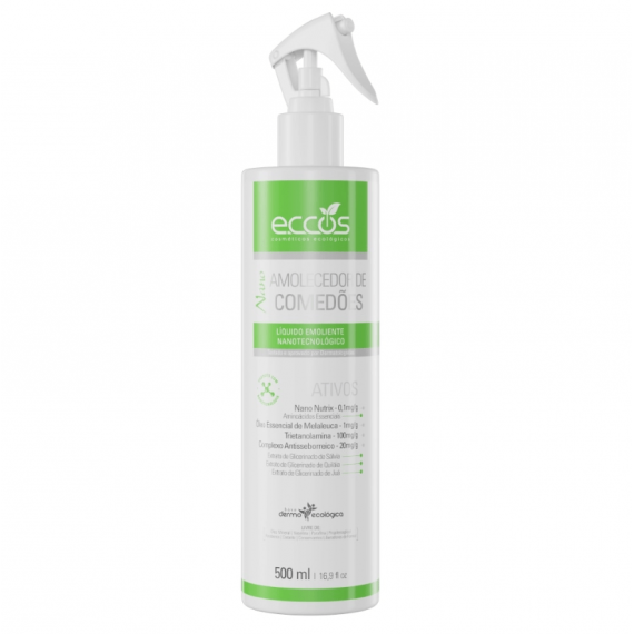 Emoliente Líquido Nano Amolecedor de Comedões 500ml - Eccos 