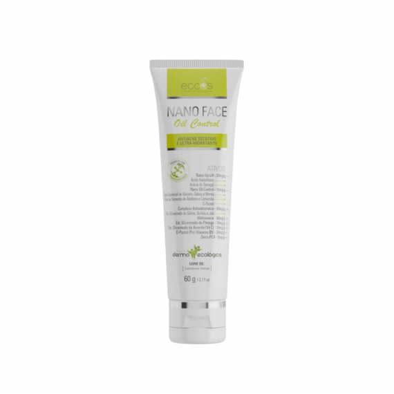 Nano Face Oil Control Gel Antiacne Secativo Com Hidratação Profunda 60g - Eccos