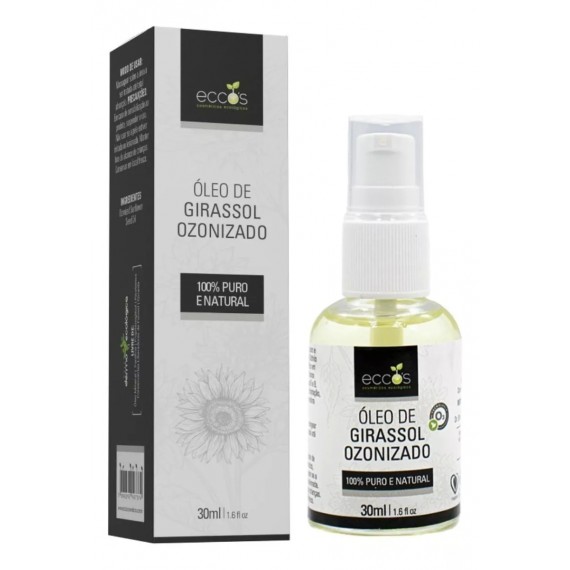Óleo Girassol Vegano Ozonizado 100% Puro Facial e Corporal 30ml - Eccos 