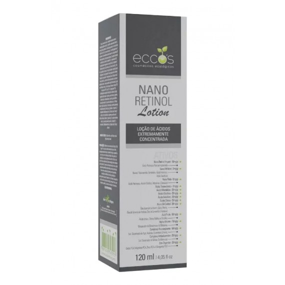 Nano Retinol Lotion - Loção Clareadora Profissional 120ml - Eccos