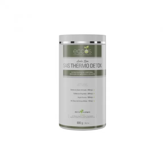 Sais Thermo Detox Para Bandagens Térmicas Com Ação Drenante 800g - Eccos