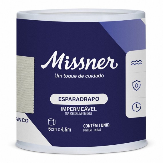 Esparadrapo Branco 5cmx4,5m - Missner