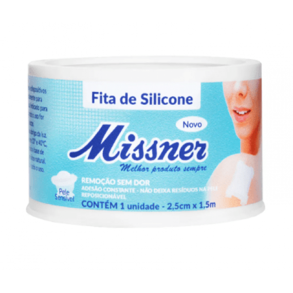 Fita De Silicone Hipoalérgica 2,5CM X 1,5M - Missner