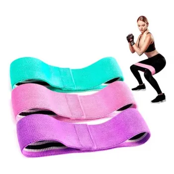 Faixa Hip Band Para Exercícios - Kit Com 3 