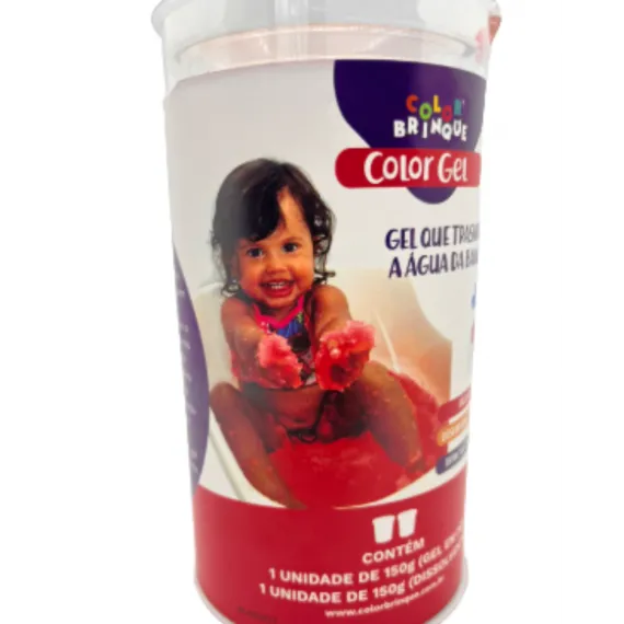 Color Gel – Diversão na Banheira | Transforma a Água em Gel Colorido-  Vermelho 