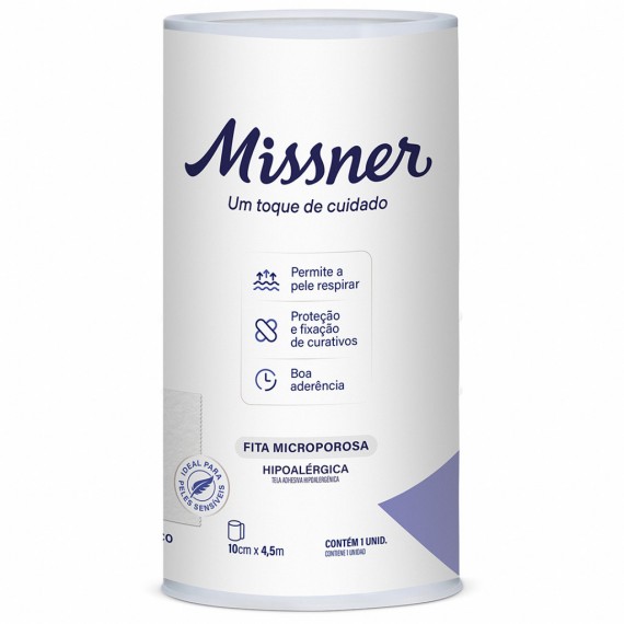 Fita Microporosa 10cm x 4,5m Branco - Missner