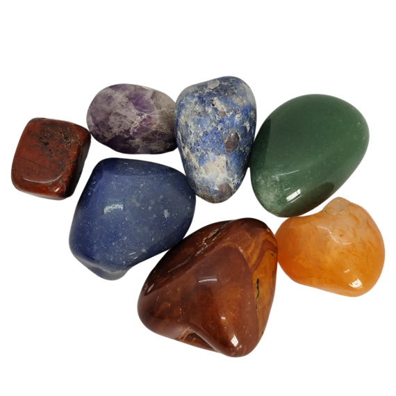 Kit 7 Pedras Semi Preciosas Dos Sete Chakras