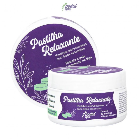 Pastilha Relaxante Efervescente Para Pés e Mãos 30 Und - Podal Spa