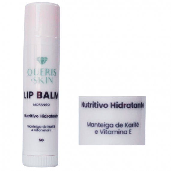Balm Labial Nutritivo de Morango 5g - Queris Skin