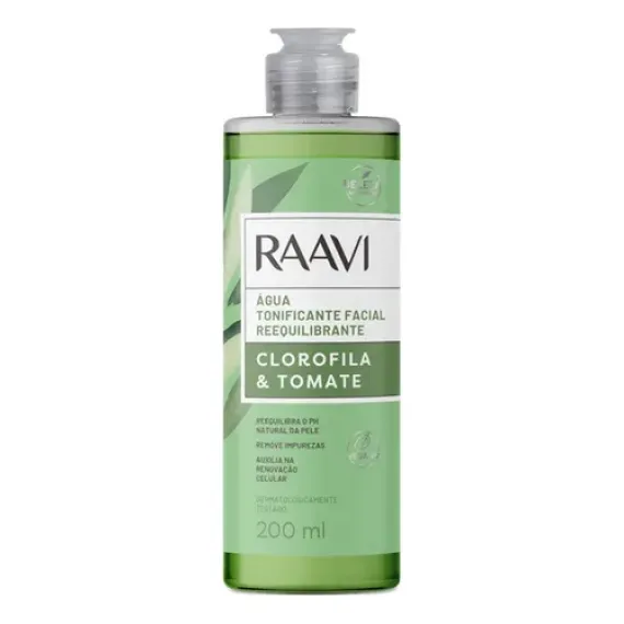 Água Tonificante Raavi Clorofila & Tomate – 200ml