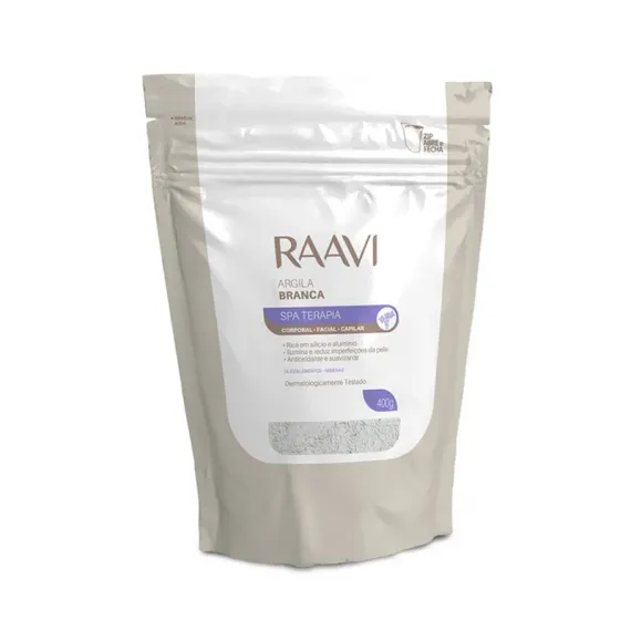 Argila Branca Spa Terapia 400g - Raavi