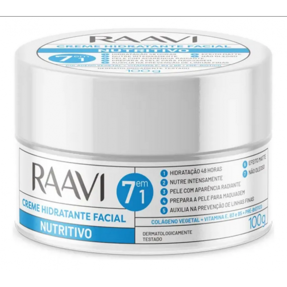 Creme Hidratante Facial Nutritivo 7em1 - 100gr - Raavi