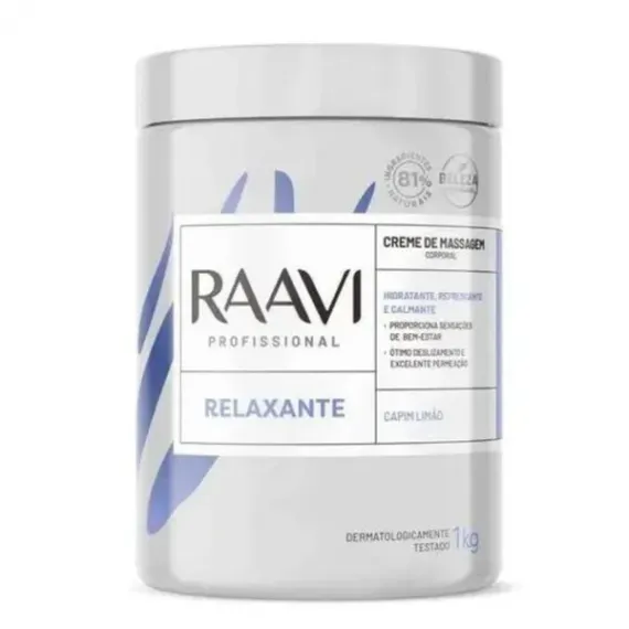 Creme De Massagem Relaxante Corporal 1kg - Raavi