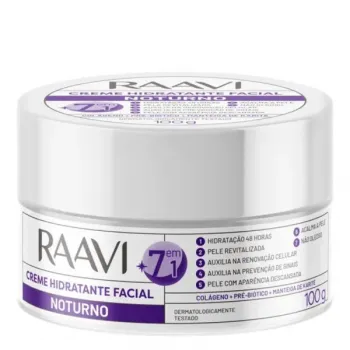 Creme Hidratante Facial Noturno 7 em 1- 100gr - Raavi