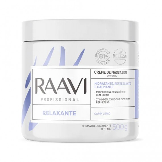 Creme de Massagem Relaxante 500g - Raavi