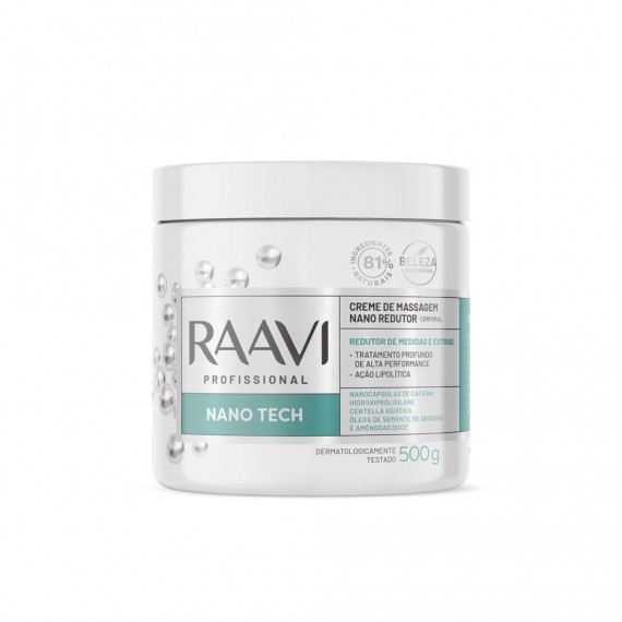 Creme de Massagem Corporal Nano Tech Redutor 500g - Raavi