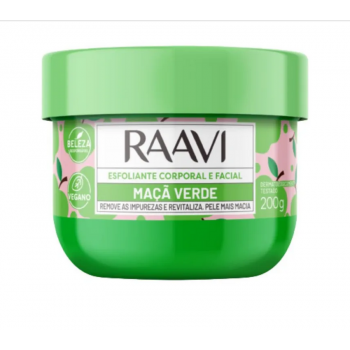 Esfoliante Corporal E Facial Maçã Verde 200gr - Raavi