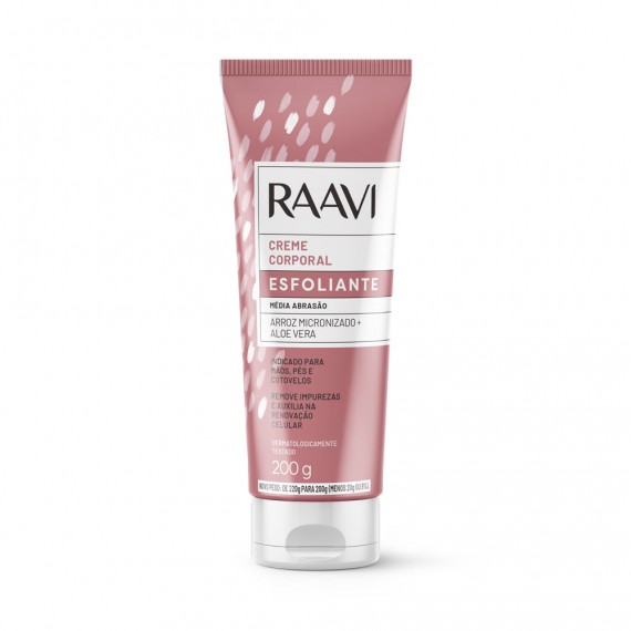 Creme Esfoliante Corporal de Arroz 200g - Raavi