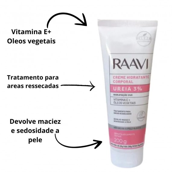 Creme Hidratante Corporal Ureia 3% 200g - Raavi