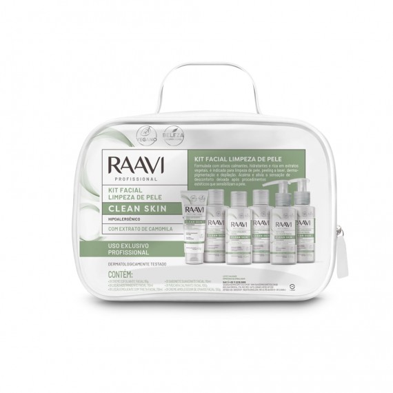 Kit Facial Limpeza De Pele Clean Skin - Raavi