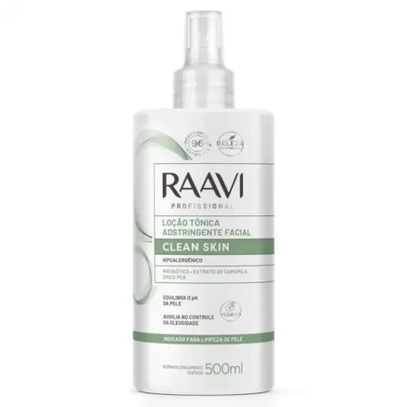 Loção Tônica  Adstringente Facial 500ml profissional - Raavi