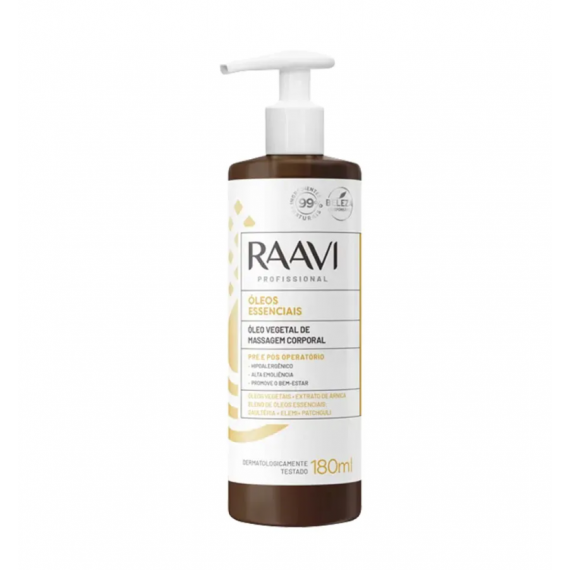 Óleo Vegetal De Massagem Corporal 180ml - Raavi 
