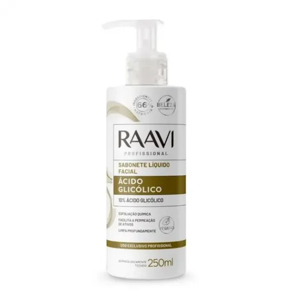 Sabonete Líquido Facial Ácido Glicólico 250ml - Raavi