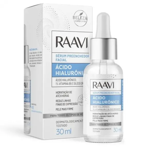 Sérum Preenchedor Facial Ácido Hialurônico 30ml- Raavi 