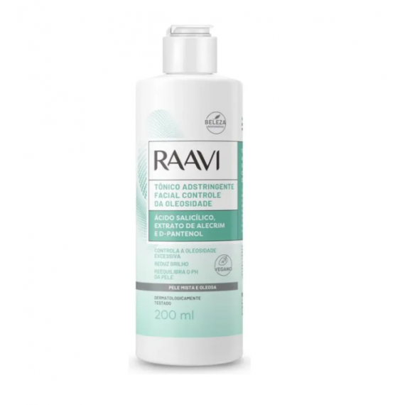 Tônico adstringente Facial Controle Da Oleosidade 200 ml - Raavi