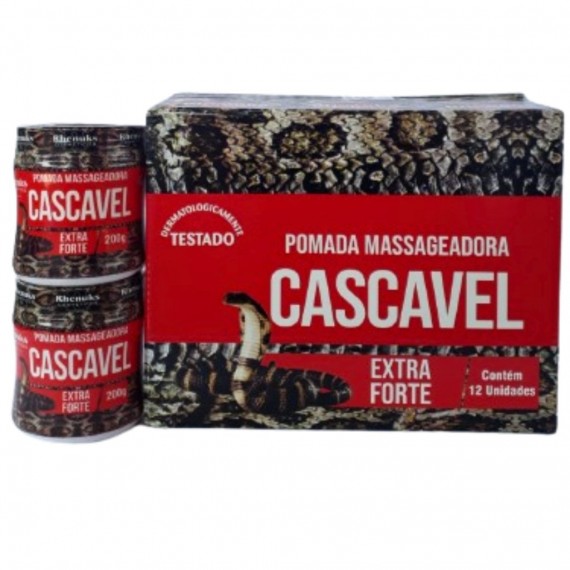 Pomada Massageadora Cascavel Extra Forte Kit Atacado 12Un - Rhenuks