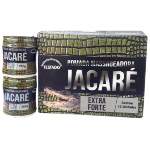 Pomada Massageadora Jacaré Extra Forte Kit Atacado 12Un - Rhenuks