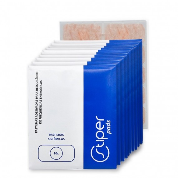 Kit 10 Cartelas Stiper Pads - Pastilhas Sistêmicas Adesivadas (10 un)