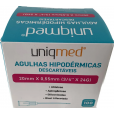 AGULHAS HIPODERMICAS 24G Cx 100un 20X0,55 - UNIQMED