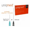 Microcânulas 22G 0,70x50mm Cx 12 Und Com Agulha Pertuito - Uniqmed