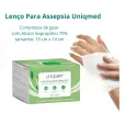 Lenço Para Assepsia 19cmx14cm Cx 50 Un  - Uniqcare -