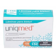 Lâminas para Bisturi 15C CX100 unidades - Uniqmed