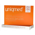 Microcânulas 25G 0.50x50 Cx 12 unidades Com Agulha Pertuito - Uniqmed