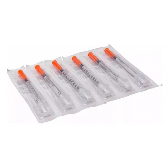 SERINGAS PARA INSULINA 32G 1,0ML 5X0,23 10Un BLISTER - UNIQMED