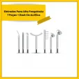 Kit Eletrodos Alta Frequência 7 Peças + Rack Organizador