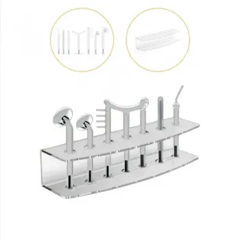 Kit Eletrodos Alta Frequência 7 Peças + Rack Organizador